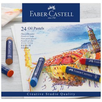 Пастель Faber-Castell \"Oil Pastels\" масляная, в наборе 24 цвета, в картонной упаковке