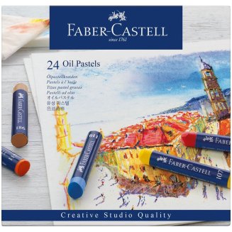 Пастель Faber-Castell \"Oil Pastels\" масляная, в наборе 24 цвета, в картонной упаковке