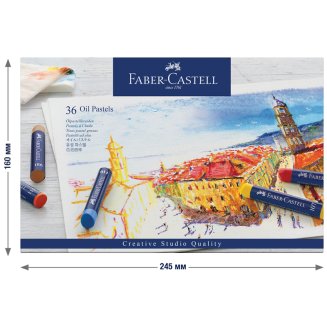 Пастель Faber-Castell \"Oil Pastels\" масляная, в наборе 36 цветов, в картонной упаковке
