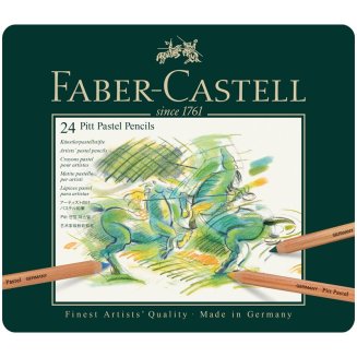 Карандаши Faber-Castell \"Pitt Pastel\" пастельные в наборе из 24 цветов в металлической коробке