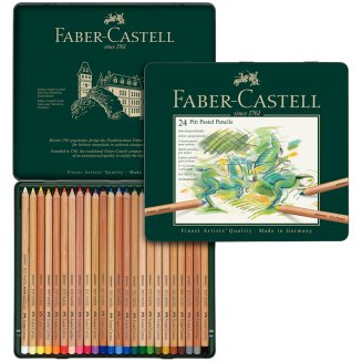 Карандаши Faber-Castell \"Pitt Pastel\" пастельные в наборе из 24 цветов в металлической коробке