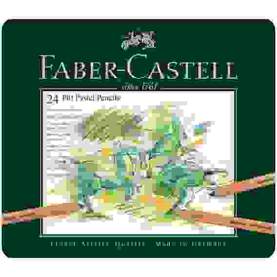 Карандаши Faber-Castell \"Pitt Pastel\" пастельные в наборе из 24 цветов в металлической коробке