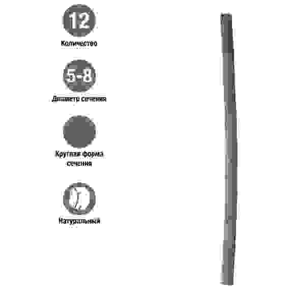 Уголь Faber-Castell \"Pitt\" натуральный круглый, в наборе 12 шт, диаметр 5-8 мм в картонной упаковке