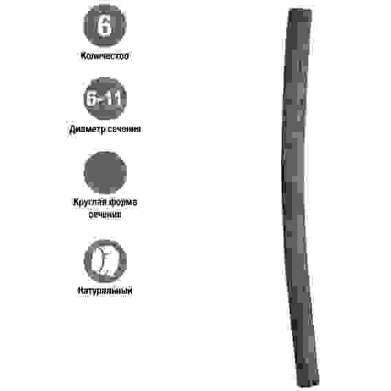 Уголь Faber-Castell \"Pitt\" натуральный круглый, в наборе 6 шт, диаметр 6-11 мм в картонной упаковке