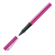 Ручка Faber-Castell \"Grip 2010\" капиллярная, чернила синие, корпус розово-оранжевый