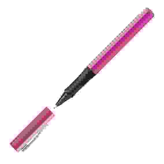 Ручка Faber-Castell \"Grip 2010\" капиллярная, чернила синие, корпус розово-оранжевый